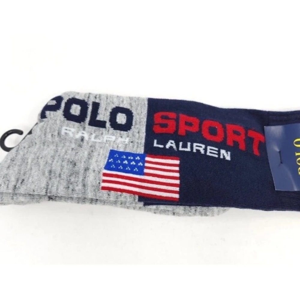 Ralph Lauren Men's Athletic Socks in Gray and Navy - Picture 2 of 6